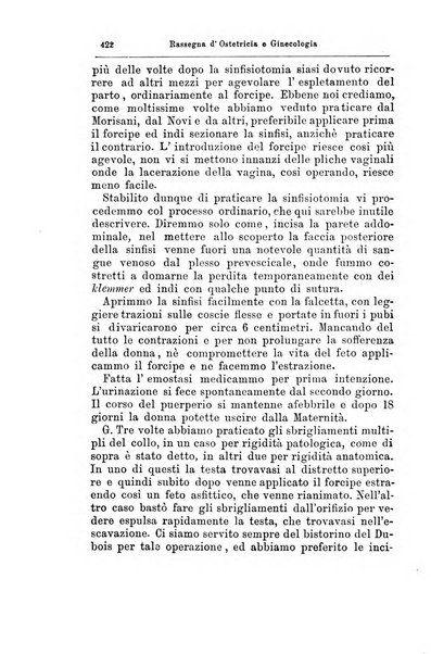 La rassegna d'ostetricia e ginecologia