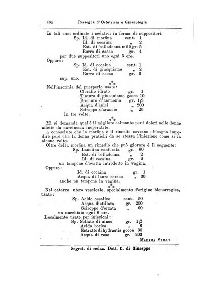 La rassegna d'ostetricia e ginecologia