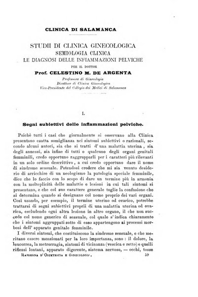 La rassegna d'ostetricia e ginecologia