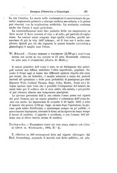 La rassegna d'ostetricia e ginecologia