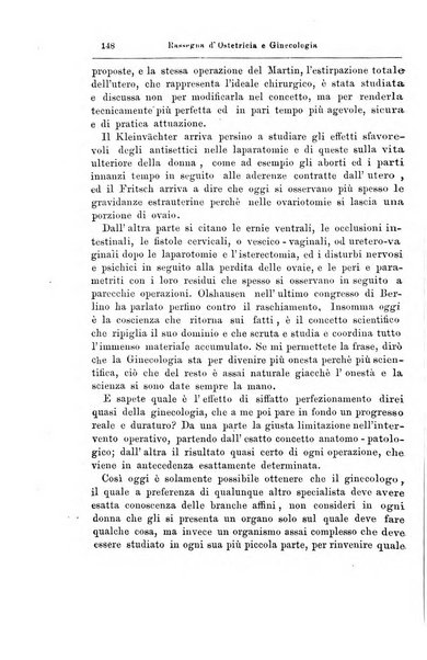 La rassegna d'ostetricia e ginecologia