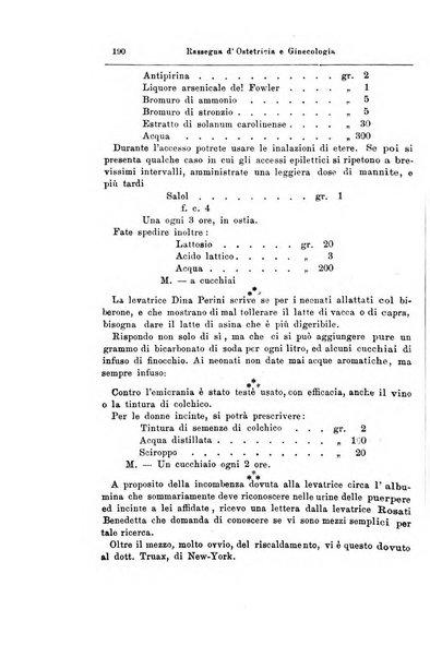 La rassegna d'ostetricia e ginecologia