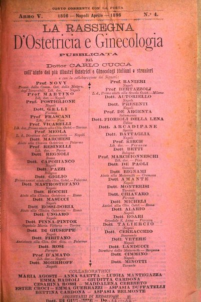 La rassegna d'ostetricia e ginecologia