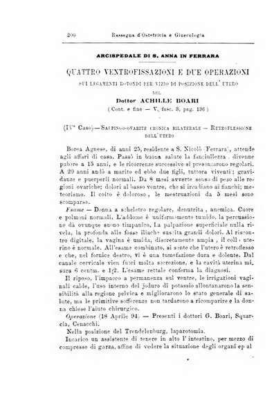 La rassegna d'ostetricia e ginecologia