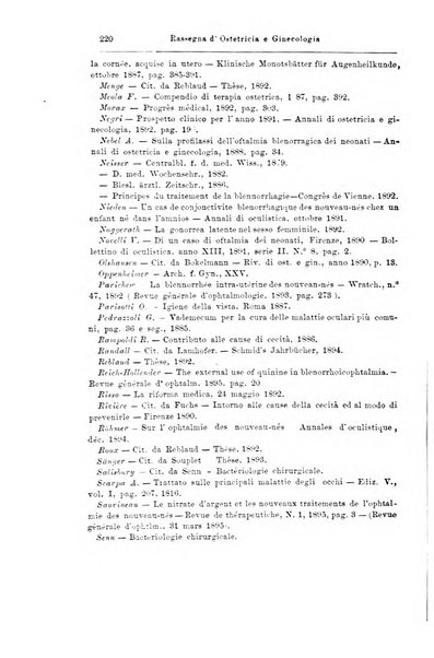 La rassegna d'ostetricia e ginecologia