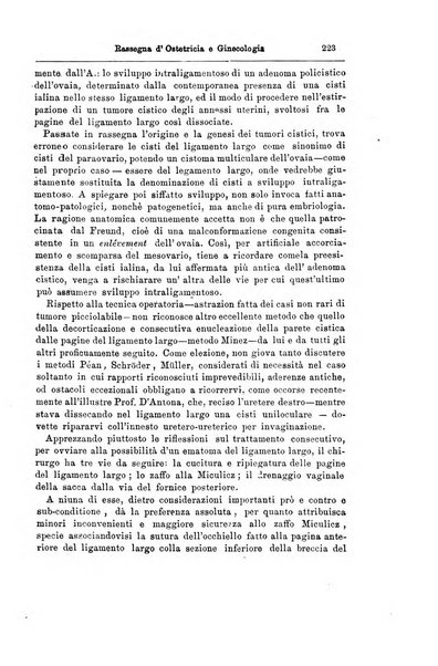 La rassegna d'ostetricia e ginecologia