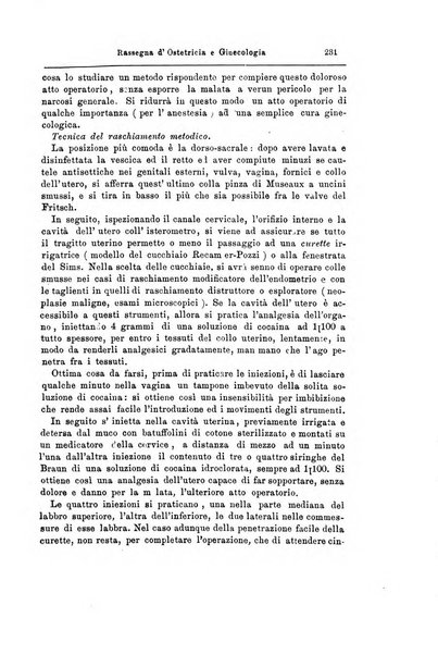 La rassegna d'ostetricia e ginecologia