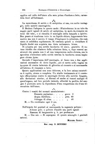 La rassegna d'ostetricia e ginecologia