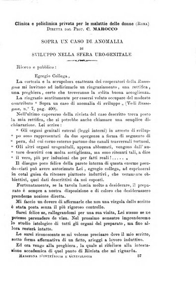 La rassegna d'ostetricia e ginecologia