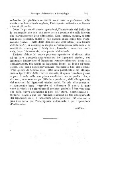 La rassegna d'ostetricia e ginecologia