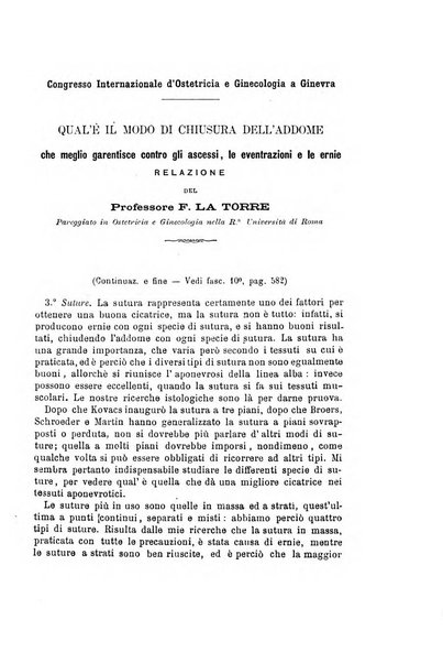 La rassegna d'ostetricia e ginecologia