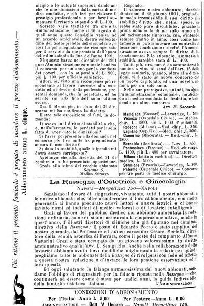 La rassegna d'ostetricia e ginecologia