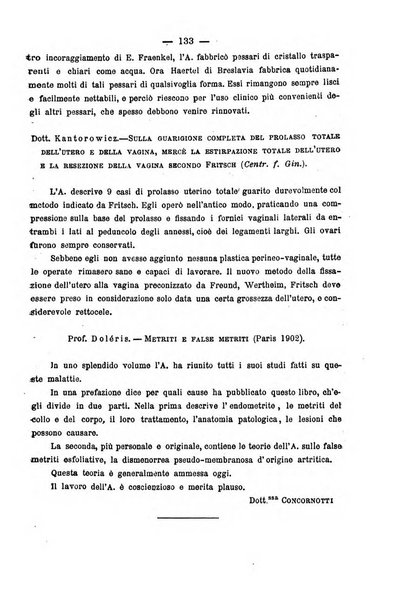 La rassegna d'ostetricia e ginecologia