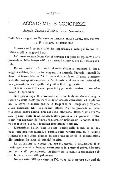 La rassegna d'ostetricia e ginecologia