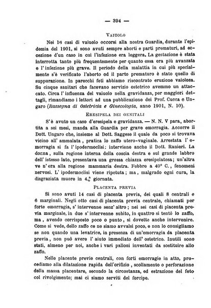 La rassegna d'ostetricia e ginecologia