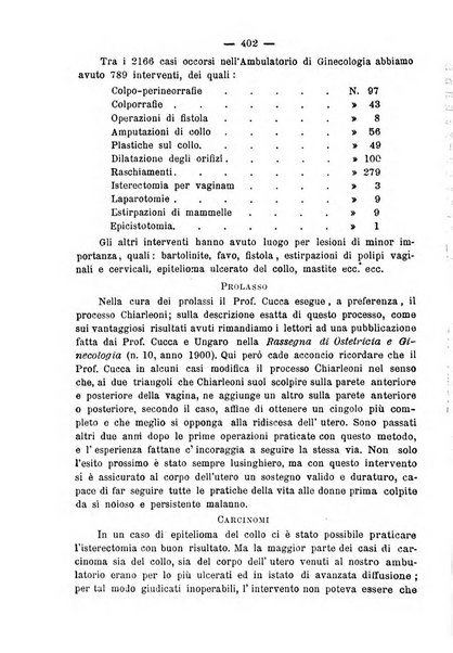 La rassegna d'ostetricia e ginecologia