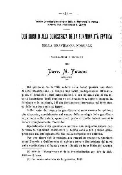 La rassegna d'ostetricia e ginecologia