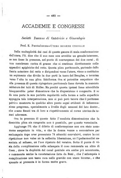 La rassegna d'ostetricia e ginecologia