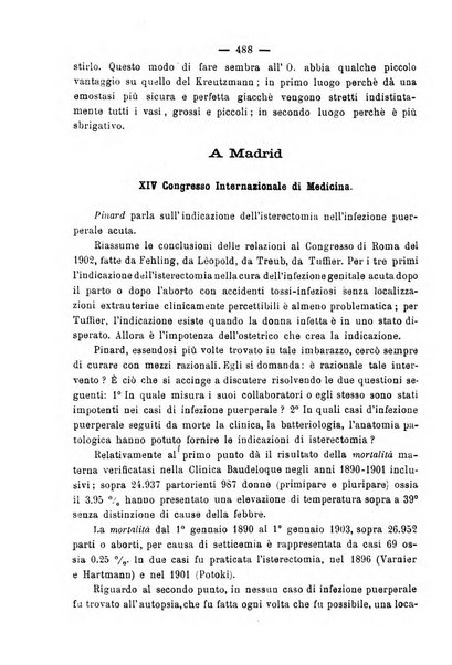 La rassegna d'ostetricia e ginecologia