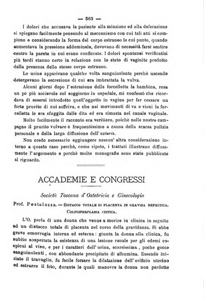 La rassegna d'ostetricia e ginecologia