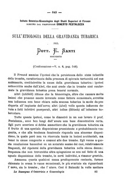 La rassegna d'ostetricia e ginecologia