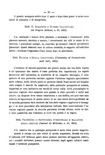 La rassegna d'ostetricia e ginecologia