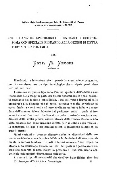 La rassegna d'ostetricia e ginecologia