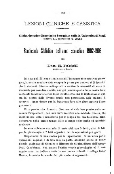 La rassegna d'ostetricia e ginecologia