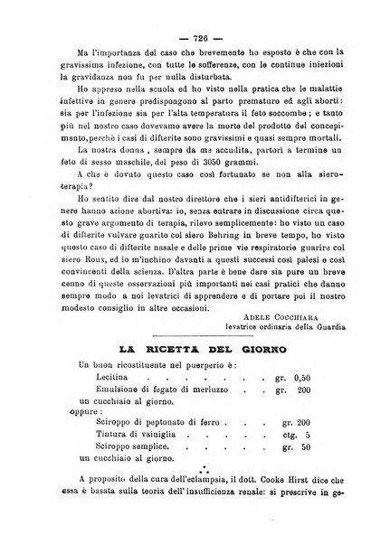 La rassegna d'ostetricia e ginecologia