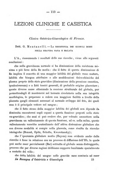 La rassegna d'ostetricia e ginecologia