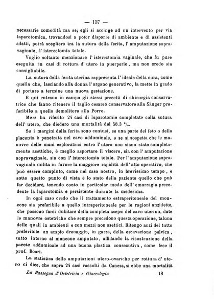 La rassegna d'ostetricia e ginecologia