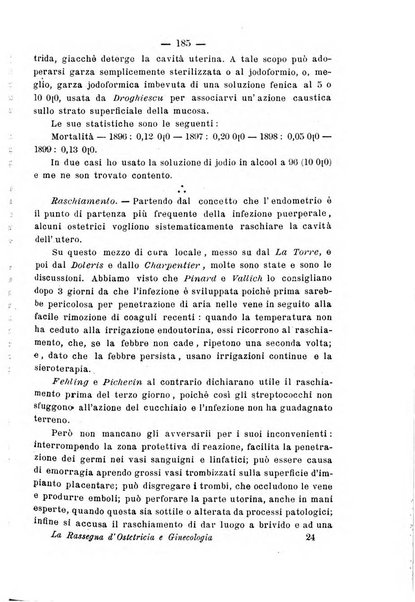 La rassegna d'ostetricia e ginecologia