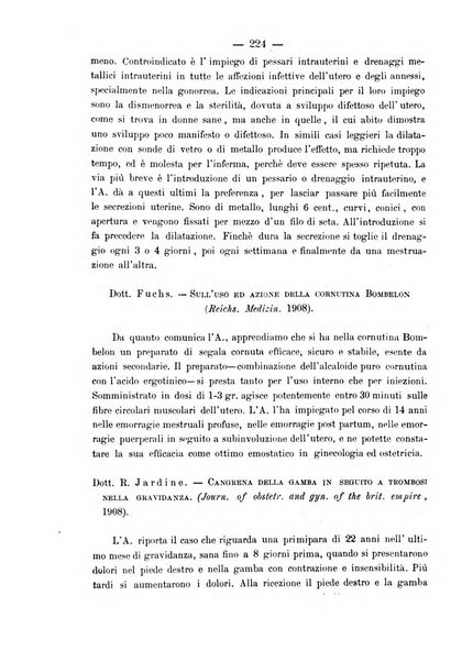 La rassegna d'ostetricia e ginecologia