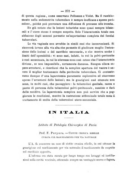 La rassegna d'ostetricia e ginecologia