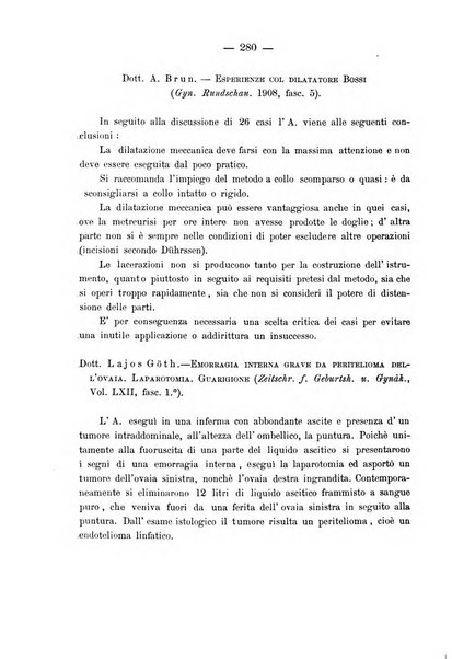 La rassegna d'ostetricia e ginecologia