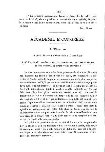 La rassegna d'ostetricia e ginecologia