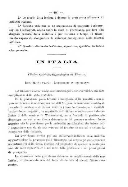 La rassegna d'ostetricia e ginecologia