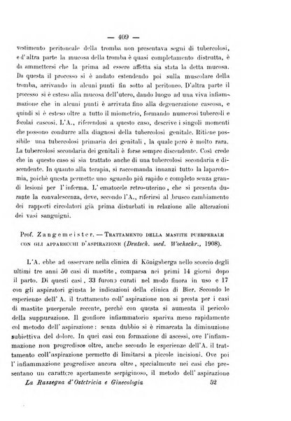 La rassegna d'ostetricia e ginecologia