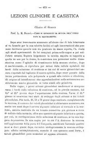 La rassegna d'ostetricia e ginecologia