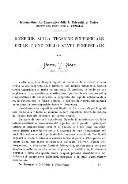 La rassegna d'ostetricia e ginecologia