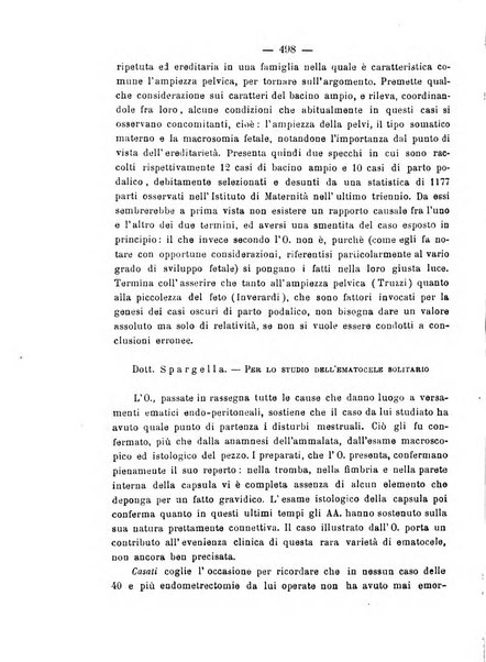 La rassegna d'ostetricia e ginecologia