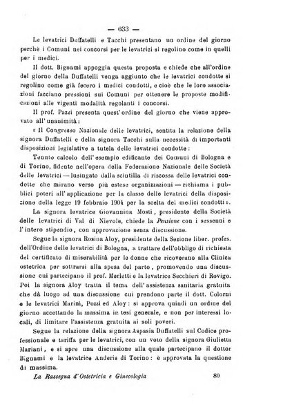 La rassegna d'ostetricia e ginecologia