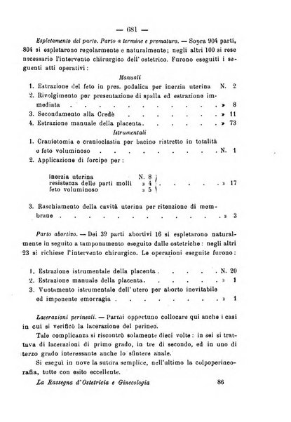 La rassegna d'ostetricia e ginecologia