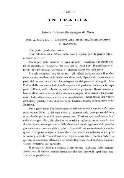 La rassegna d'ostetricia e ginecologia