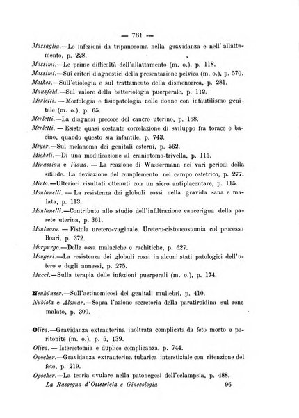 La rassegna d'ostetricia e ginecologia