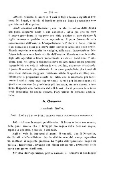 La rassegna d'ostetricia e ginecologia