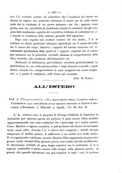 La rassegna d'ostetricia e ginecologia