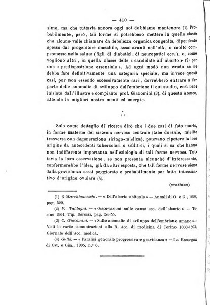 La rassegna d'ostetricia e ginecologia