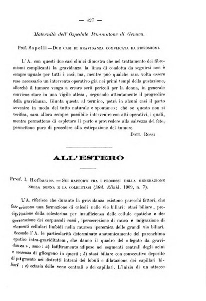 La rassegna d'ostetricia e ginecologia