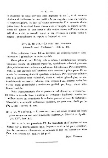 La rassegna d'ostetricia e ginecologia